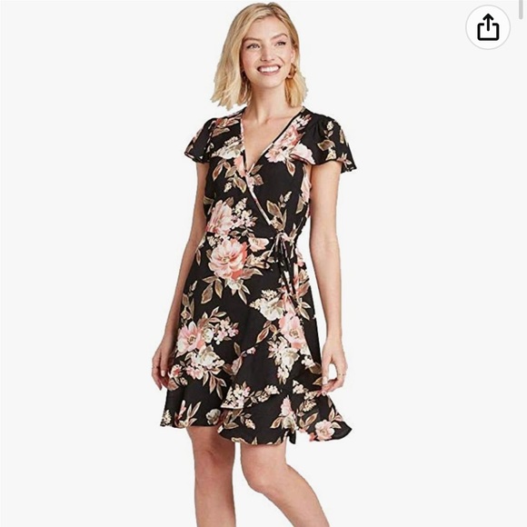 Faux wrap mini dress - Picture 5 of 5